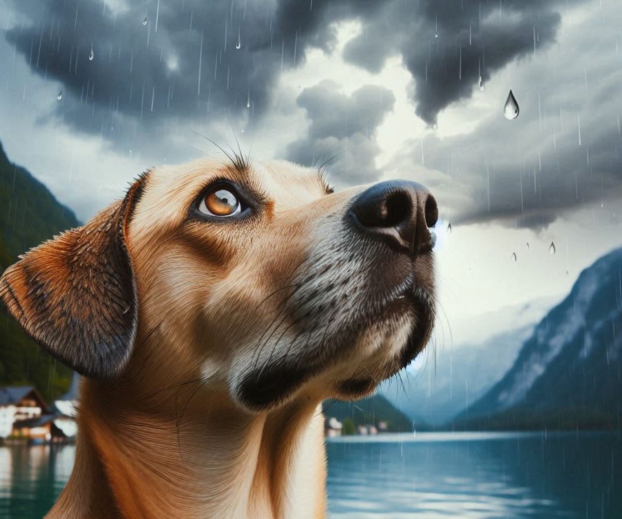 perro prediciendo lluvia